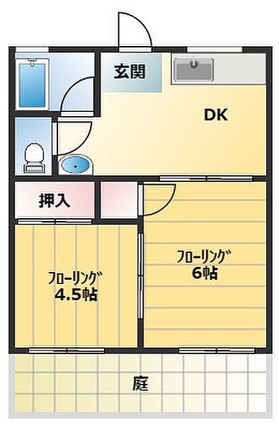 千成ハイツB棟 ｜大阪府大阪市都島区大東町2丁目(賃貸アパート2DK・2階・30.00㎡)の写真 その2