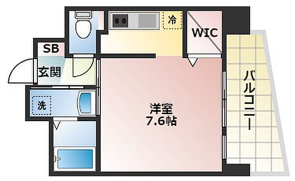 ウィスタリア京橋 ｜大阪府大阪市都島区東野田町5丁目(賃貸マンション1K・6階・28.65㎡)の写真 その2