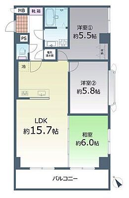 間取り コアマンション熊高前 2階/-