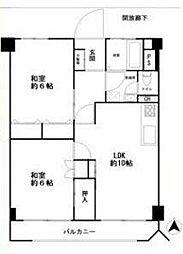 メゾン北小金 2LDKの間取図画像