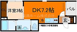 エーデルシュタイン花園伊町 3階1DKの間取り