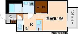 ウェルスクエア壬生高辻通 ワンルームの間取図画像