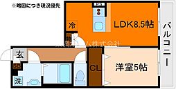 ARCA嵯峨嵐山 1LDKの間取図画像