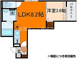 F SSECIA RAPIDE 1LDKの間取図画像