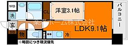 リシュドール梅小路 1LDKの間取図画像