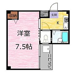 Stable万寿寺 4階1Kの間取り