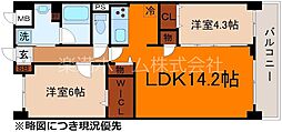Raffine 京都上鳥羽 2階2LDKの間取り