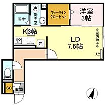 Tiger Lily 105 ｜ 岐阜県岐阜市福住町２丁目（賃貸アパート1LDK・1階・38.78㎡） その2