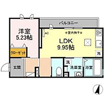 BlueWorld 101 ｜ 岐阜県岐阜市雲雀ケ丘（賃貸アパート1LDK・1階・42.41㎡） その2