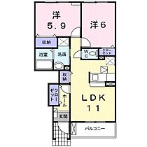 パルティール 102 ｜ 岐阜県岐阜市又丸（賃貸アパート2LDK・1階・55.37㎡） その2