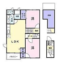 キャンサー＆パイシーズＡ 202 ｜ 岐阜県本巣郡北方町柱本南１丁目（賃貸アパート2LDK・2階・65.14㎡） その2