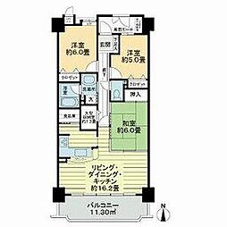ライオンズガーデン南鏡島 3LDKの間取図画像