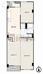 コーポ菊川 3DKの間取図画像