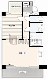 マルシェトヨカワ 1LDKの間取図画像