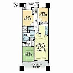 ライオンズ岐阜セントマークス壱番館 3LDKの間取図画像