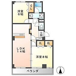 フォレスト.Y 2LDKの間取図画像