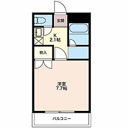 エステート島 1Kの間取図画像
