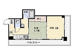 グリーンヴィレッヂ柿元 3階2Kの間取り