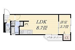 ＧＲＡＮＶＥＲＤＥ　ＳＨＩＭＯＡＲＡＴＡII 3階1LDKの間取り