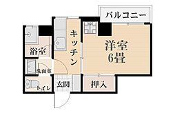 サンクレール内木2 1Kの間取図画像