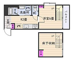 Ｌａ　ＢｅｌｌａＣａｓａ 1階1SKの間取り