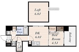 ＰＬＡＩＲＥ・ＳＱＵＡＲＥ（プレール・スクエア） 10階1DKの間取り