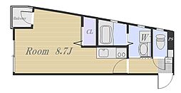 仮）上本町新築 3階ワンルームの間取り