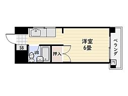 グランデＢＷＭ 3階ワンルームの間取り