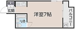 トーカンマンション山下町12 ワンルームの間取図画像