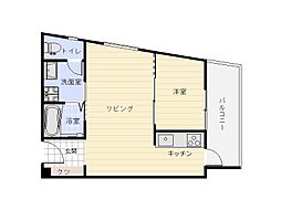 ｃｏｌｏｒａｎｃｈｅ 2階1LDKの間取り
