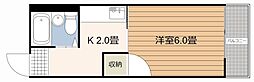 KBKスポーツ荒田ビル 1Kの間取図画像