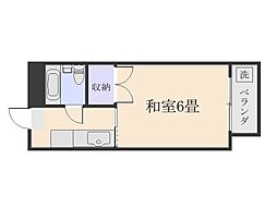 コーポ種子田 1Kの間取図画像