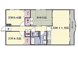 ホワイトサイレンス 3LDKの間取図画像