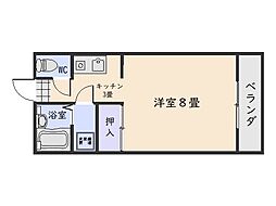 BASIC城山 1Kの間取図画像