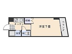 クロノスビル 1Kの間取図画像