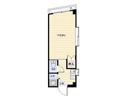 クロノスビル 1Kの間取図画像