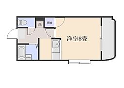 リトルシャトー 1Kの間取図画像