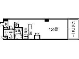 eterrace ワンルームの間取図画像