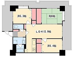 クオリティーパレス八幡 3LDKの間取図画像