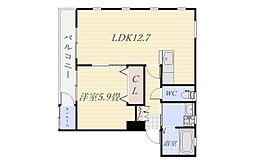 CaSaCalvet 1LDKの間取図画像