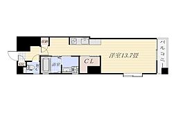 チェリーズナポリ ワンルームの間取図画像