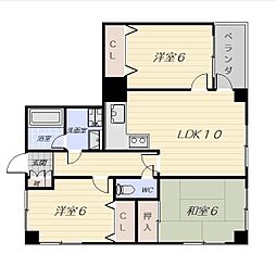 ロイヤルコート武 3LDKの間取図画像