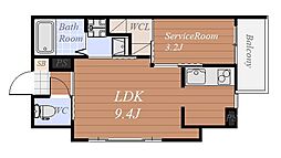 Plainciel燈 1LDKの間取図画像