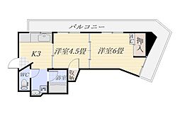 グリーンヴィレッヂ柿元 2Kの間取図画像