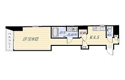 ライフプラス 1Kの間取図画像