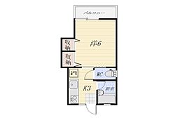 エムハイツ 1Kの間取図画像