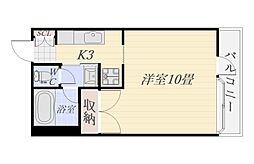 MAISONPRIVE前田 ワンルームの間取図画像