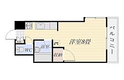 上杉第8マンション中央 ワンルームの間取図画像