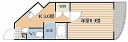めまさビル 1Kの間取図画像