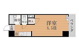 サンライズ鴨池 ワンルームの間取図画像